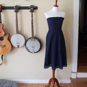 J Crew Navy cotton sheath dress